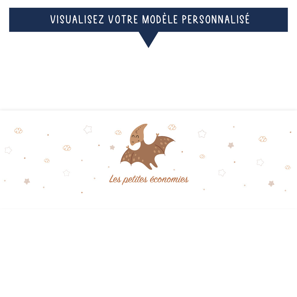 Tirelire personnalisée pour enfant - Les petites économies - Ptérosaure - Sublimino