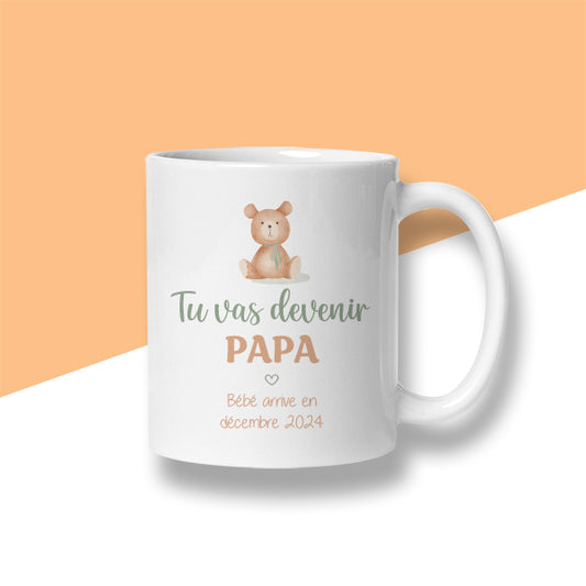Mug personnalisé « Tu vas devenir papa » - Sublimino