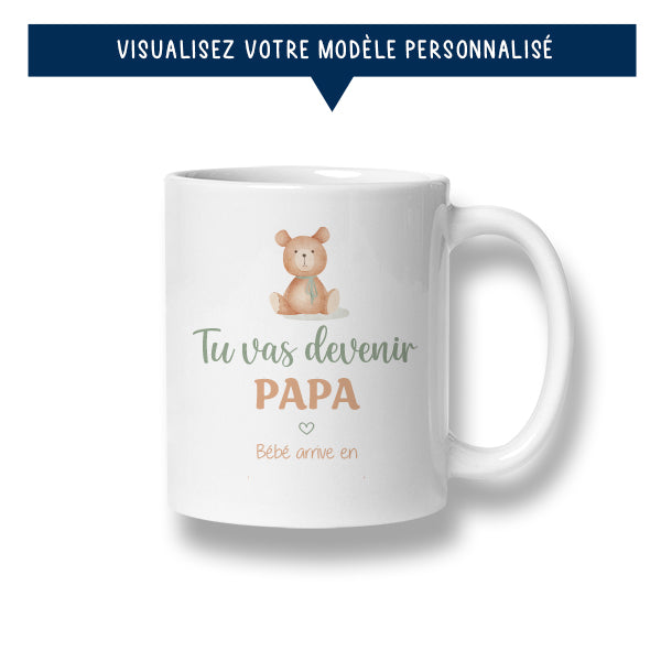 Mug personnalisé « Tu vas devenir papa » - Sublimino