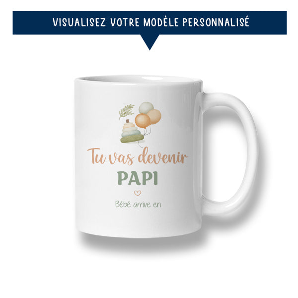 Mug personnalisé « Tu vas devenir papi » - Sublimino