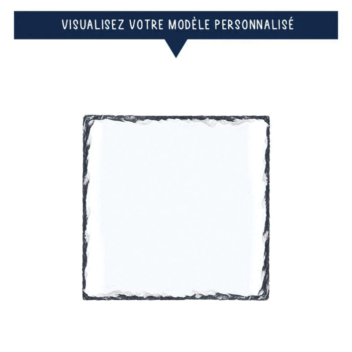 Photo sur pierre d'ardoise personnalisée - Format carré - Sublimino