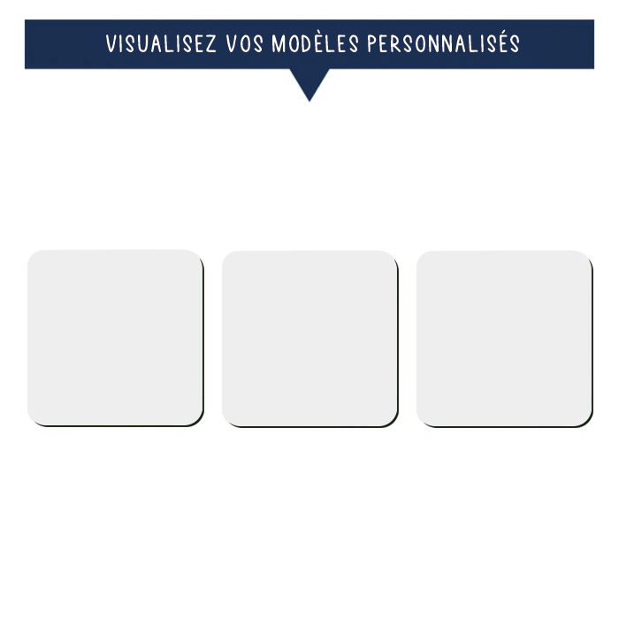 Lot de 3 magnets photo personnalisés - 6,5 x 6,5 cm - Sublimino