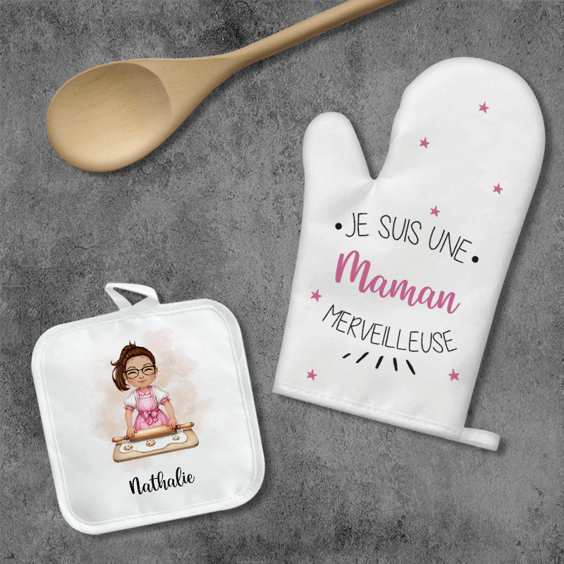 Gants et maniques de cuisines personnalisées