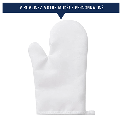 Ensemble gant et manique de cuisine personnalisés - Avatar de serveuse