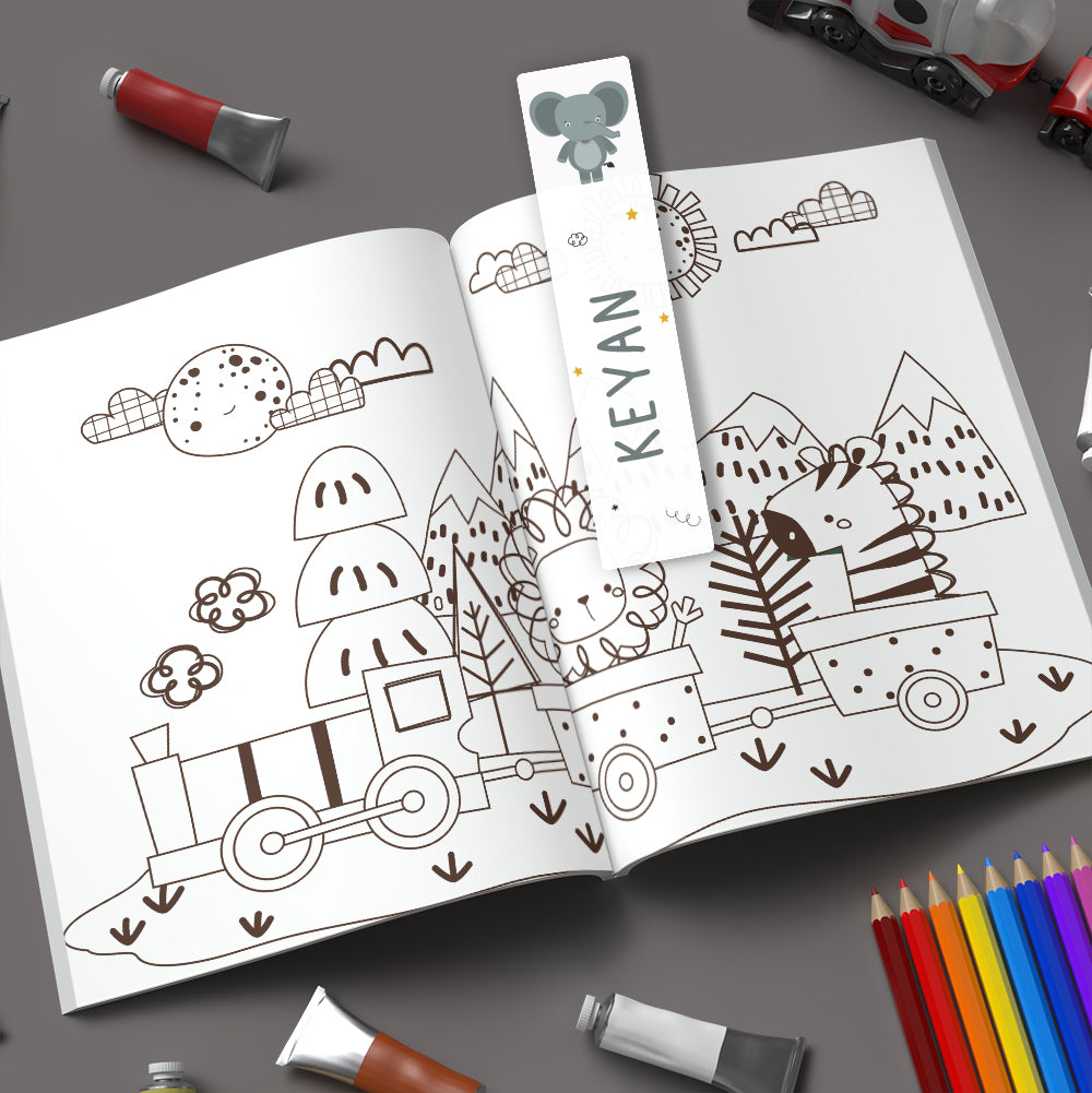 Marque-page personnalisé pour enfant - L'éléphant - Sublimino