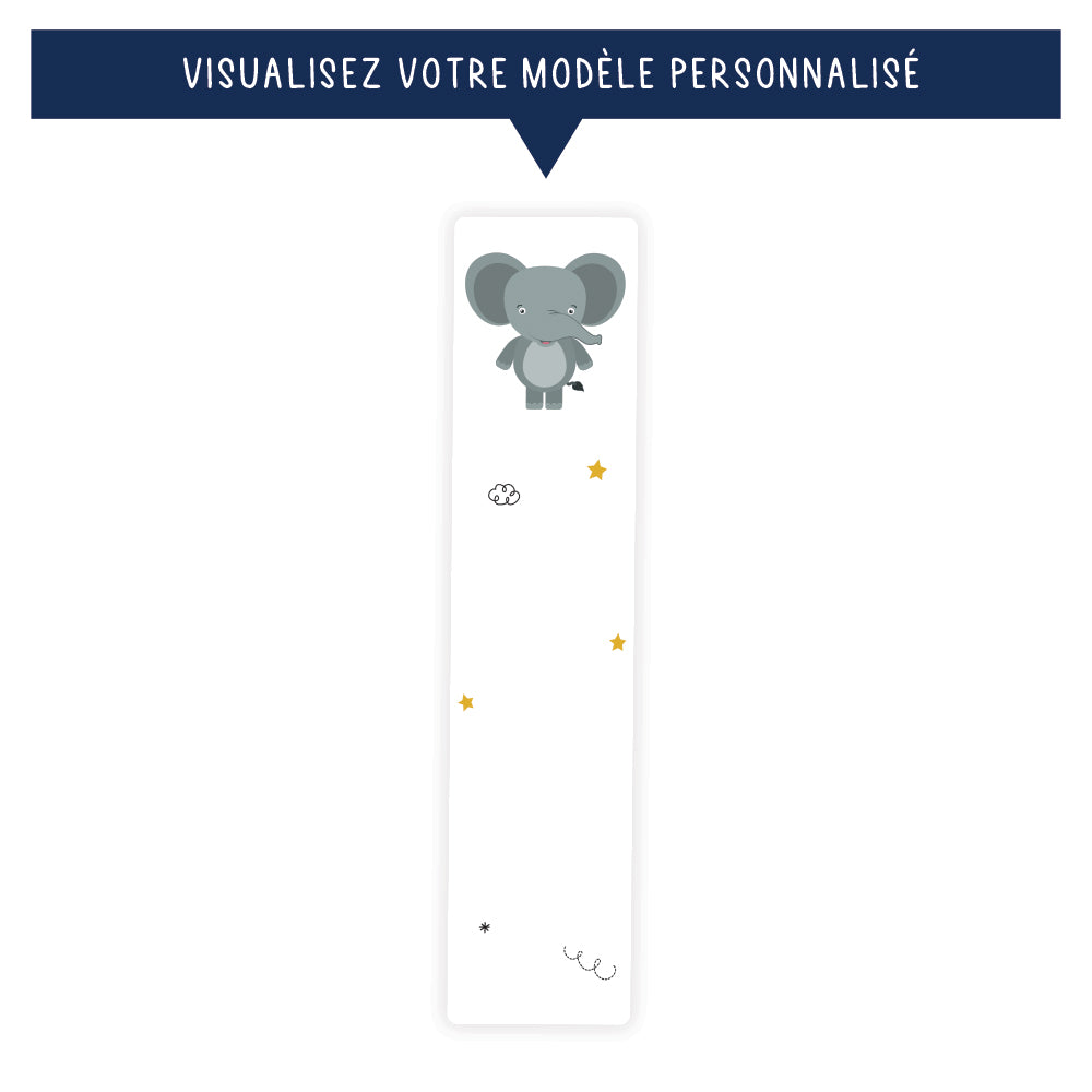 Marque-page personnalisé pour enfant - L'éléphant - Sublimino