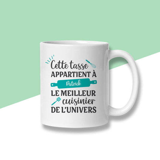 Mug personnalisé « Le meilleur cuisinier de l'univers »