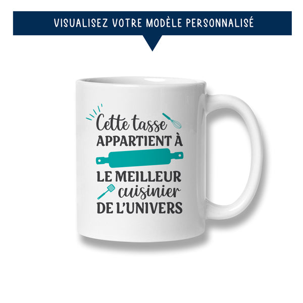 Mug personnalisé « Le meilleur cuisinier de l'univers »