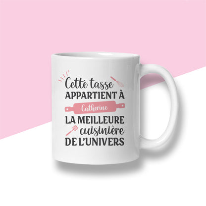 Mug personnalisé « La meilleure cuisinière de l'univers »