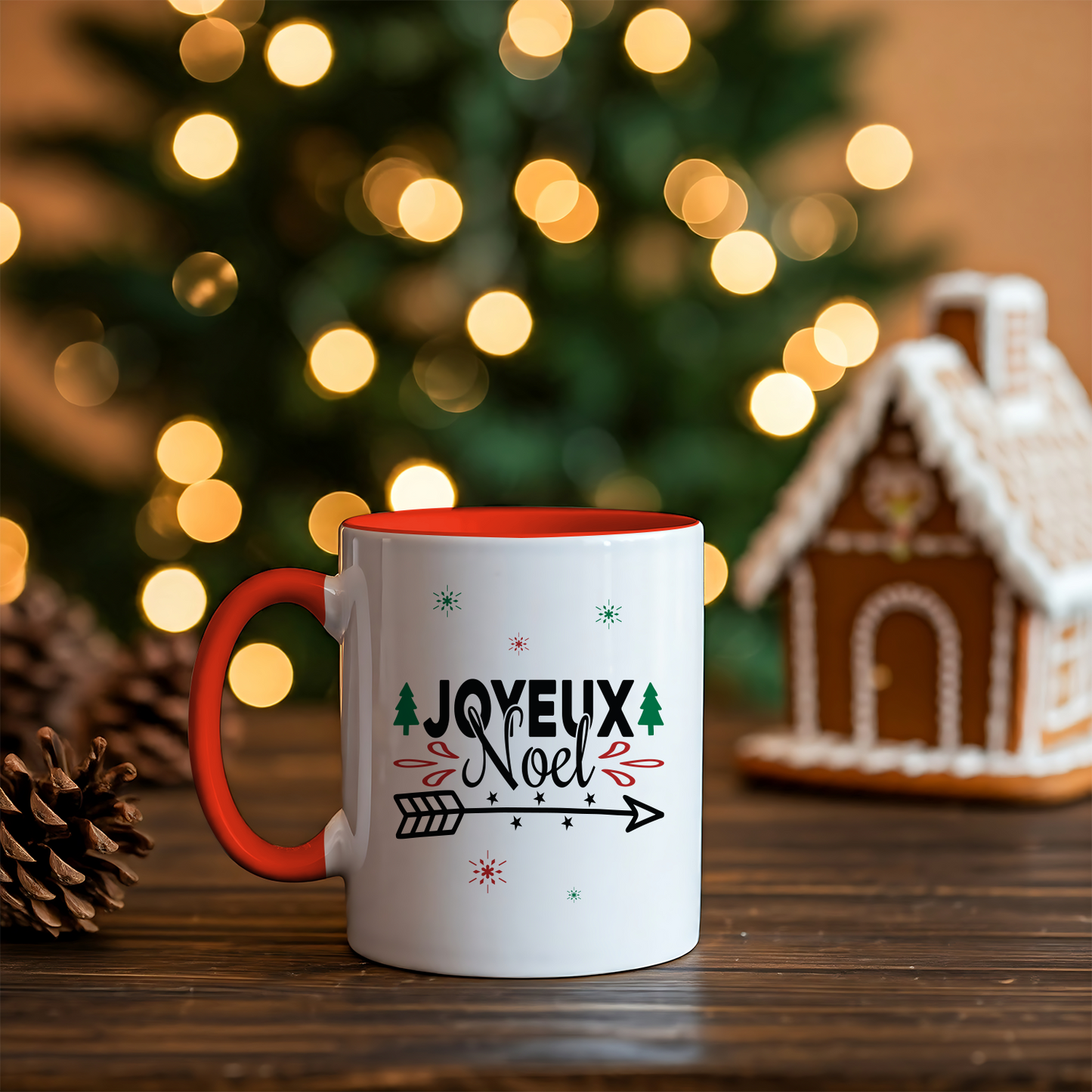 Mug de Noël personnalisé avec prénom et avatar pour homme