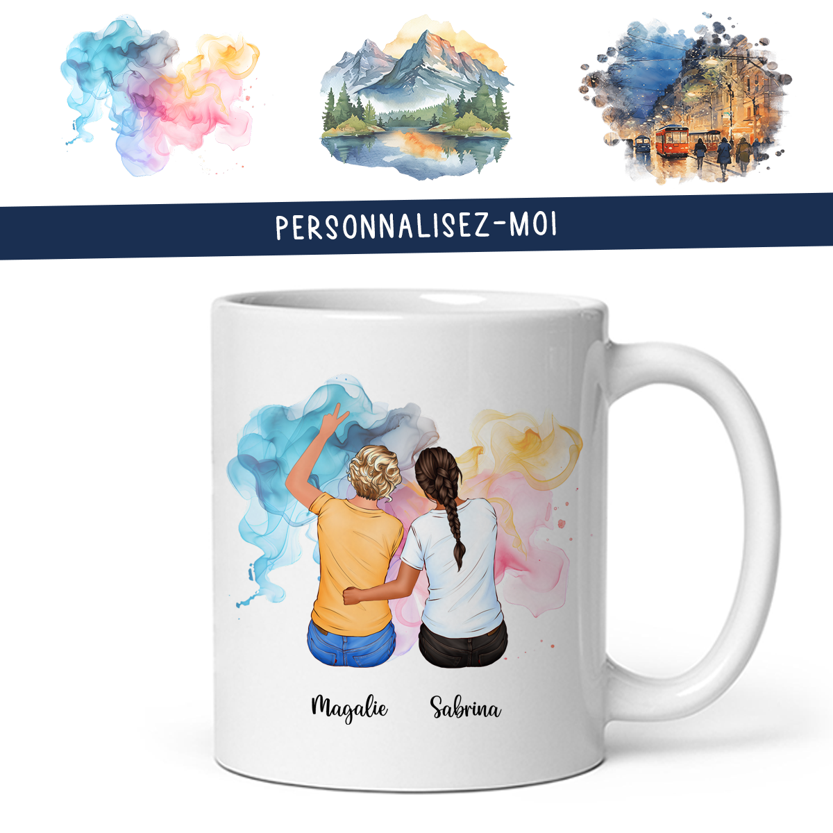 Mug personnalisé pour meilleures amies, soeurs, mère et fille, ...