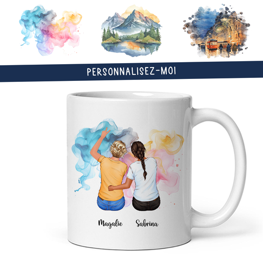 Mug personnalisé pour meilleures amies, soeurs, mère et fille, ...