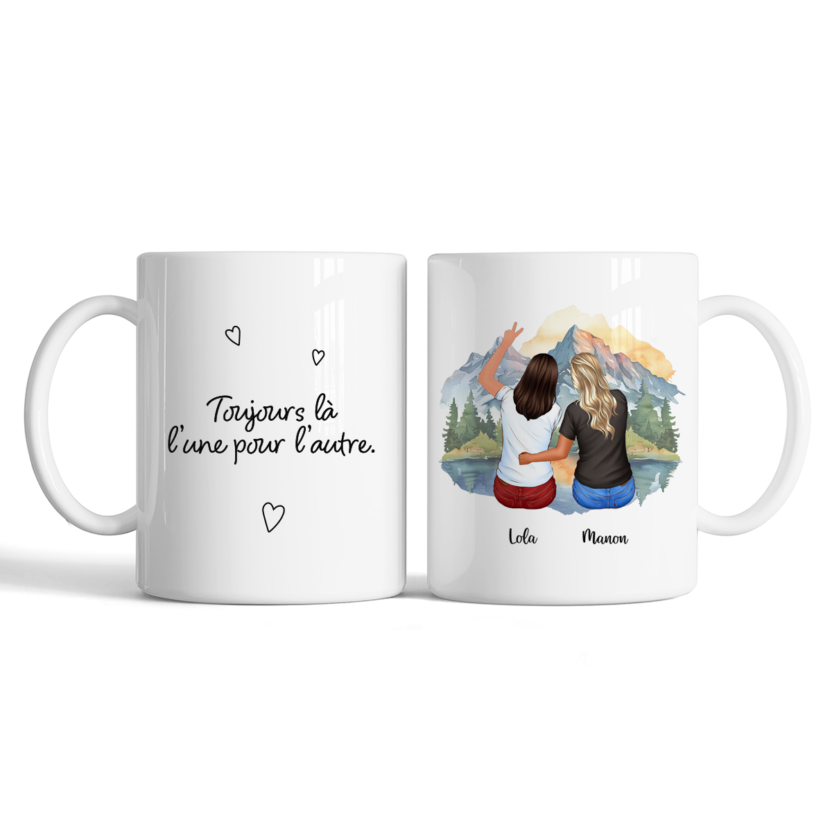 Mug personnalisé pour meilleures amies, soeurs, mère et fille, ...