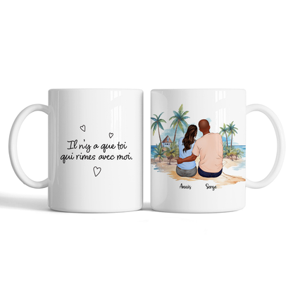 Mug personnalisé pour couple - 2 personnages