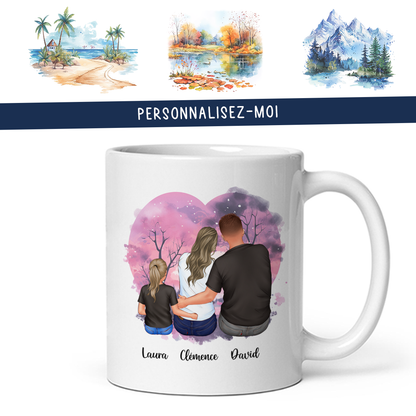 Mug personnalisé pour famille avec un enfant ou un bébé