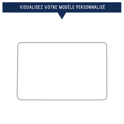Boîte rectangulaire en métal personnalisée avec photo