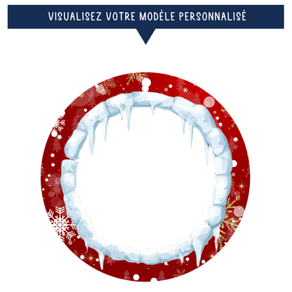 Ornement de Noël personnalisé avec photo - Rouge, bleu ou vert