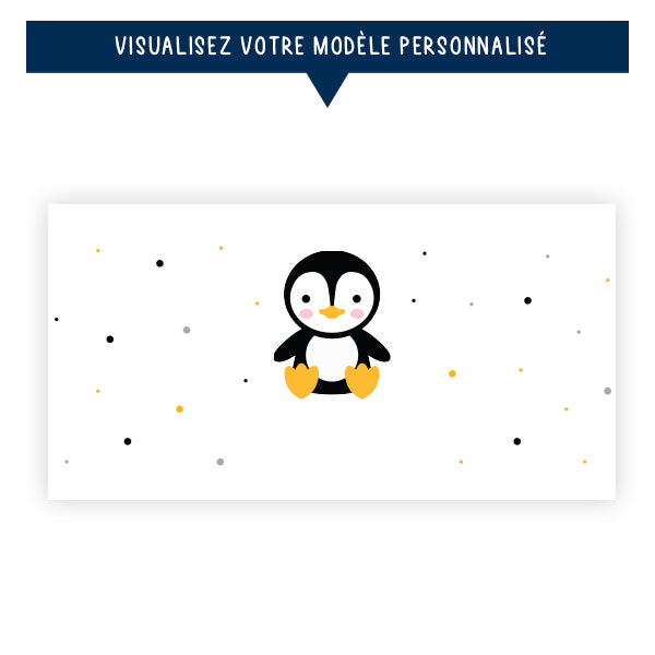 Gourde personnalisée pour enfant - Le pingouin