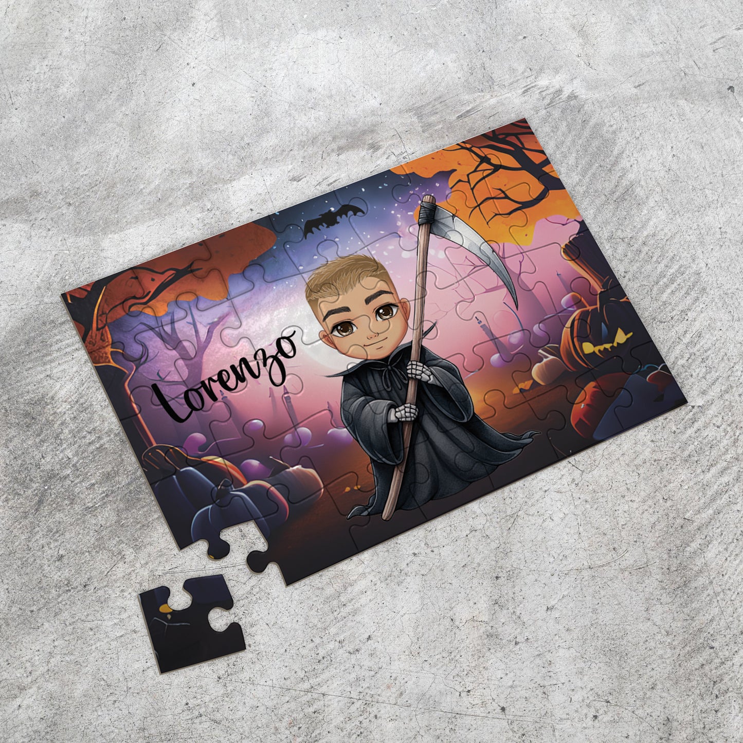 Puzzle pour enfant avec avatar personnalisé - Halloween 3 - 35pcs