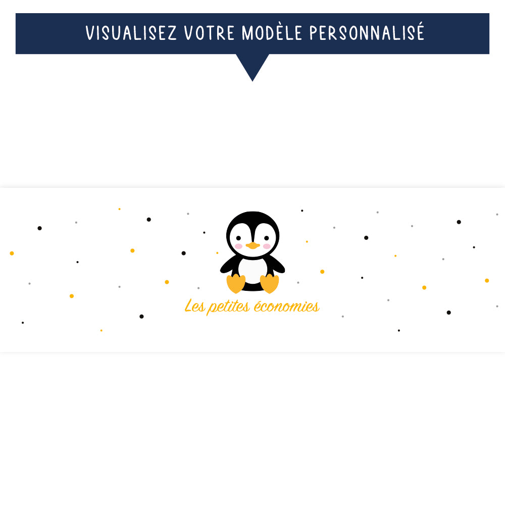 Tirelire personnalisée pour enfant - Les petites économies - Pingouin