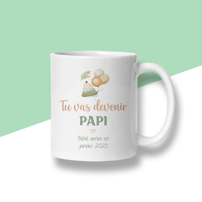 Mug personnalisé « Tu vas devenir papi »