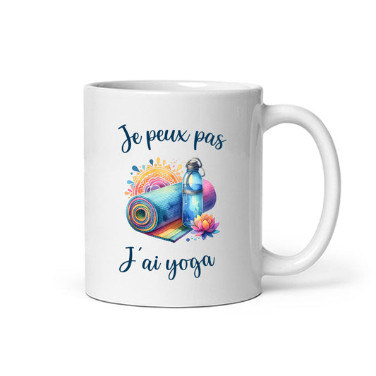 Mug « Je peux pas j'ai yoga » - Sublimino